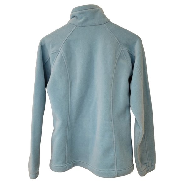 Columbia Fleece Jacket Womens Small Baby Blue Full Zip Casual Coat Comfy Warm - Picture 2 of 11